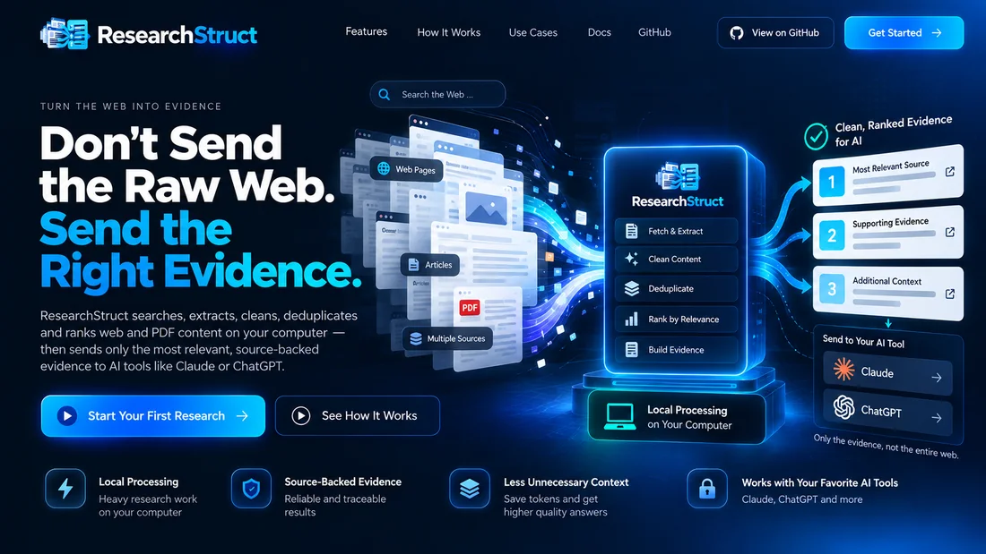 ResearchStruct – Desktop view